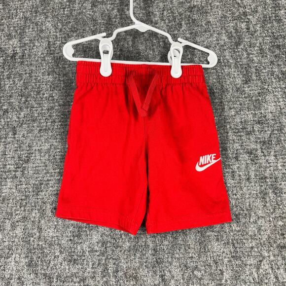 Nike Shorts Boys 4 XS Red‎ Jersey Athletic Basketball Stretch Waist Pockets - Picture 1 of 7